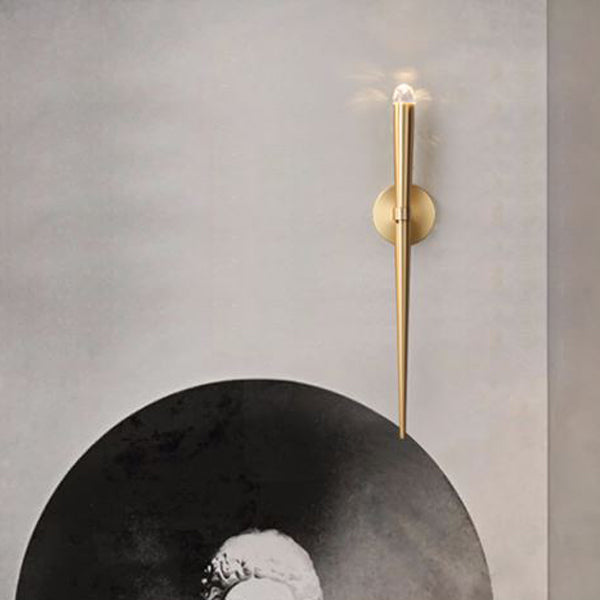 Cylinder Torch Shape Copper Wall Lamp
