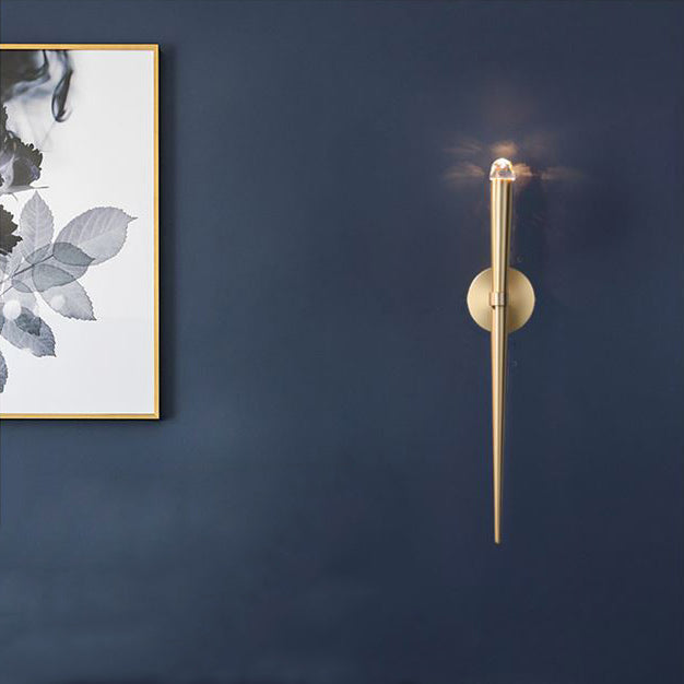 Cylinder Torch Shape Copper Wall Lamp
