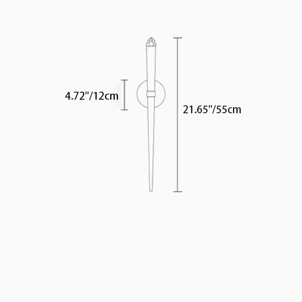 Cylinder Torch Shape Copper Wall Lamp