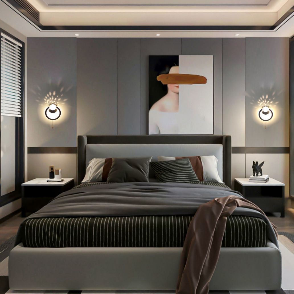Round Globe Iron Aluminum Wall Lamp