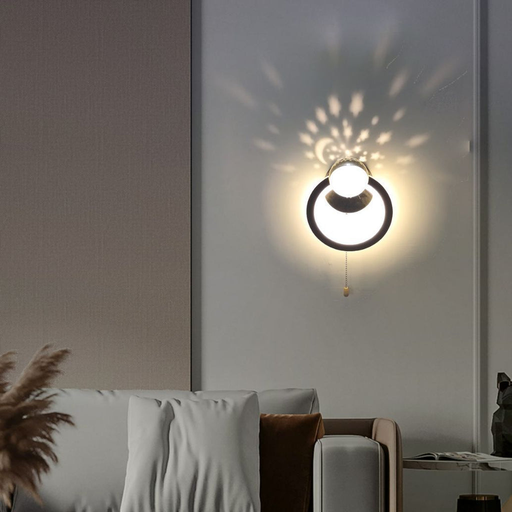 Round Globe Iron Aluminum Wall Lamp
