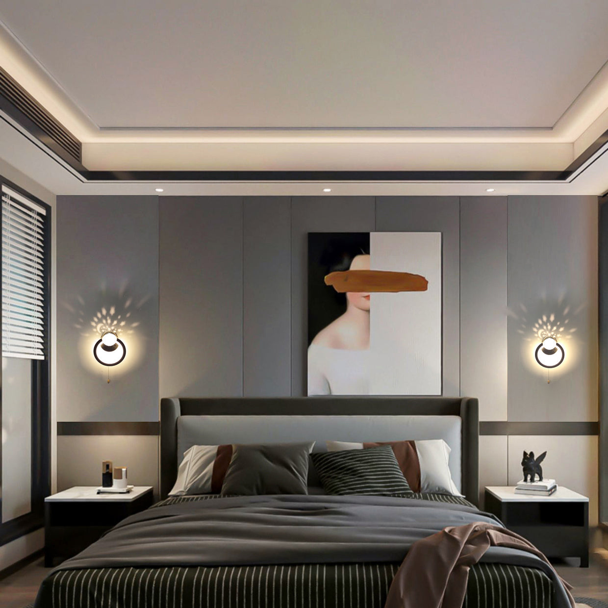 Round Globe Iron Aluminum Wall Lamp
