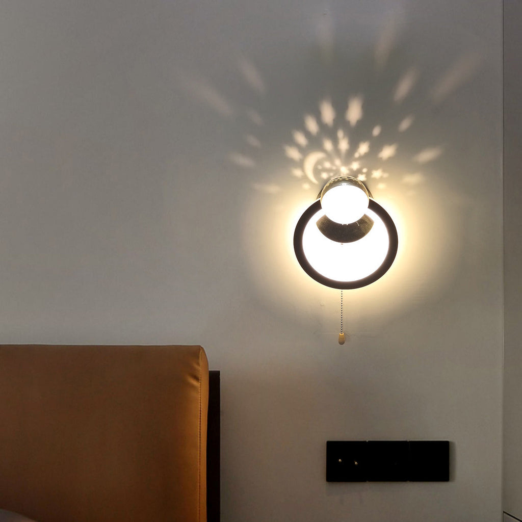 Round Globe Iron Aluminum Wall Lamp