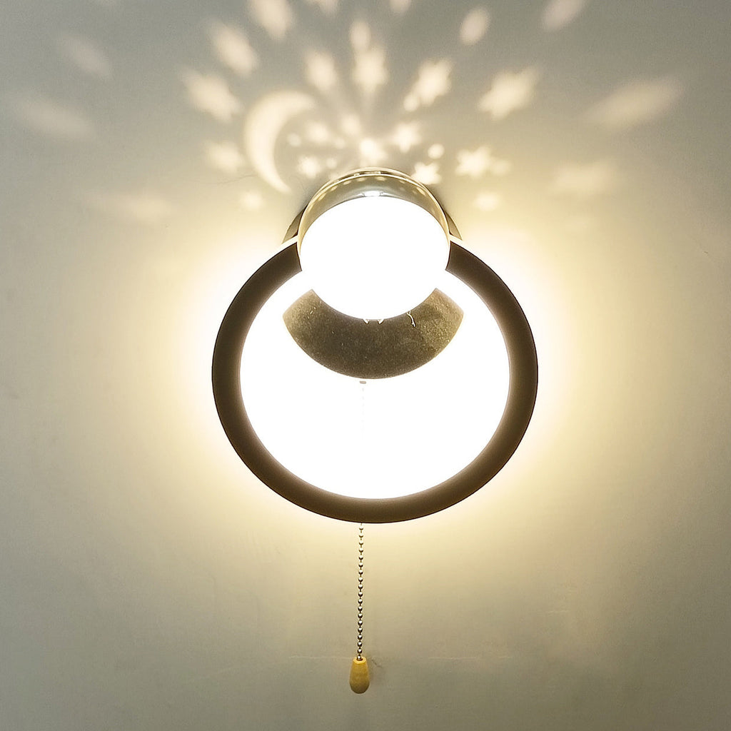Round Globe Iron Aluminum Wall Lamp