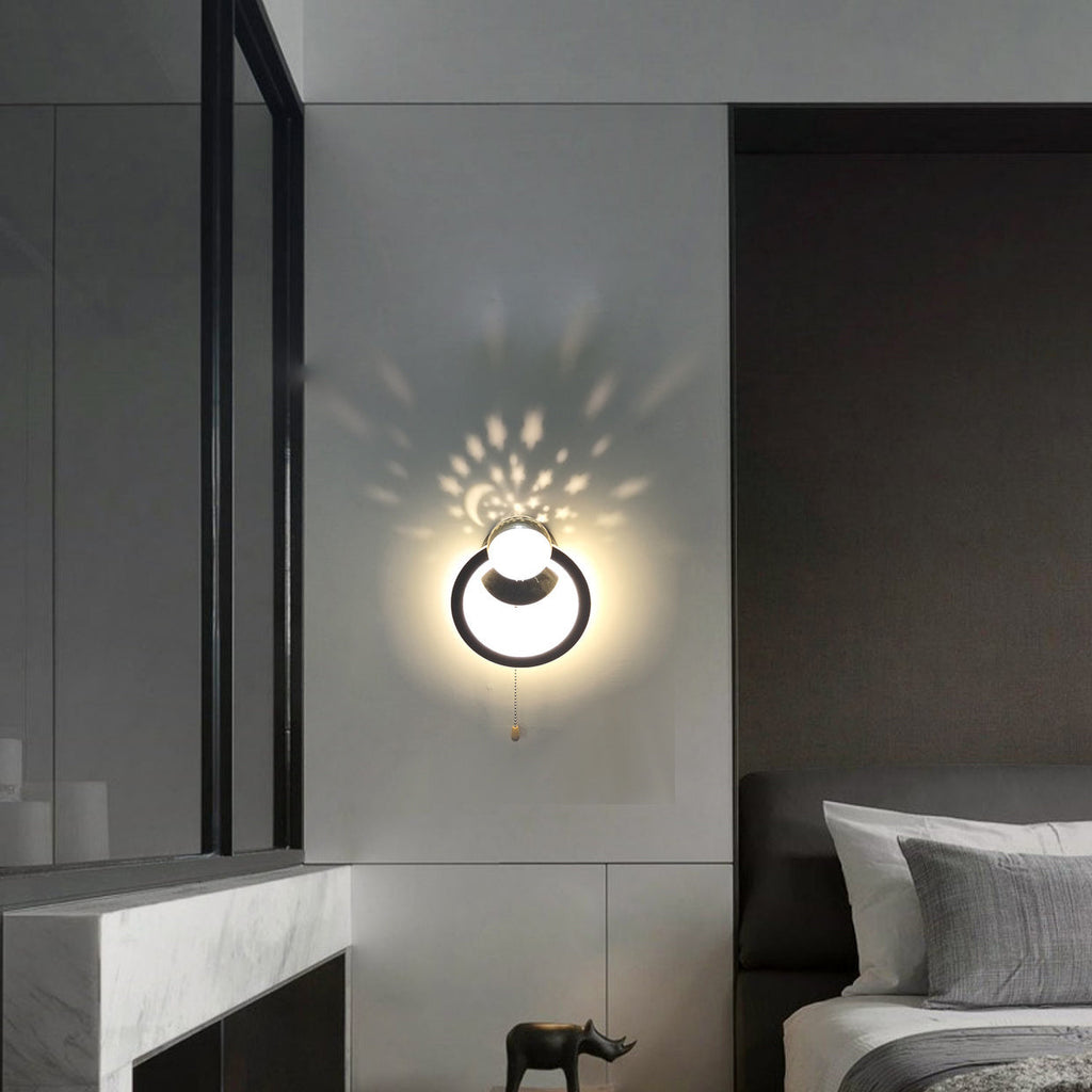 Round Globe Iron Aluminum Wall Lamp