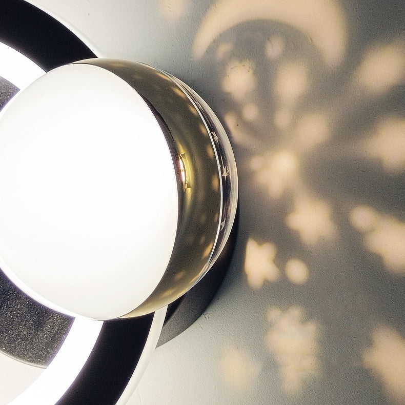 Round Globe Iron Aluminum Wall Lamp