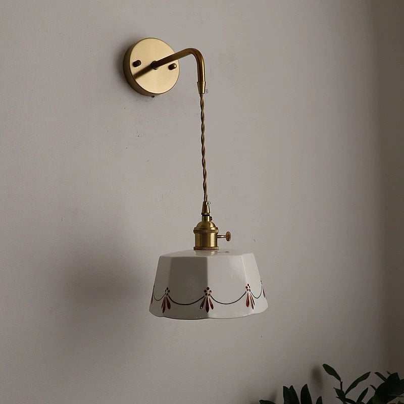 Octagonal Trapezoidal Firework Printed Wall Lamp