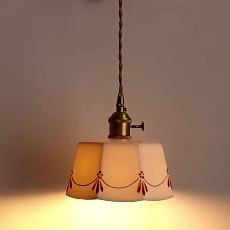 Octagonal Trapezoidal Firework Printed Wall Lamp