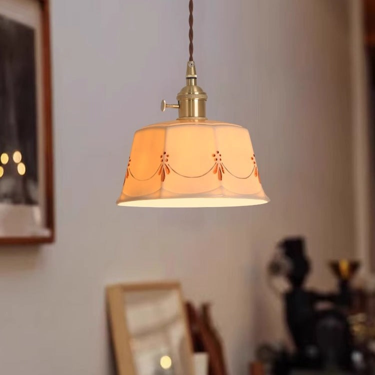 Octagonal Trapezoidal Firework Printed Wall Lamp