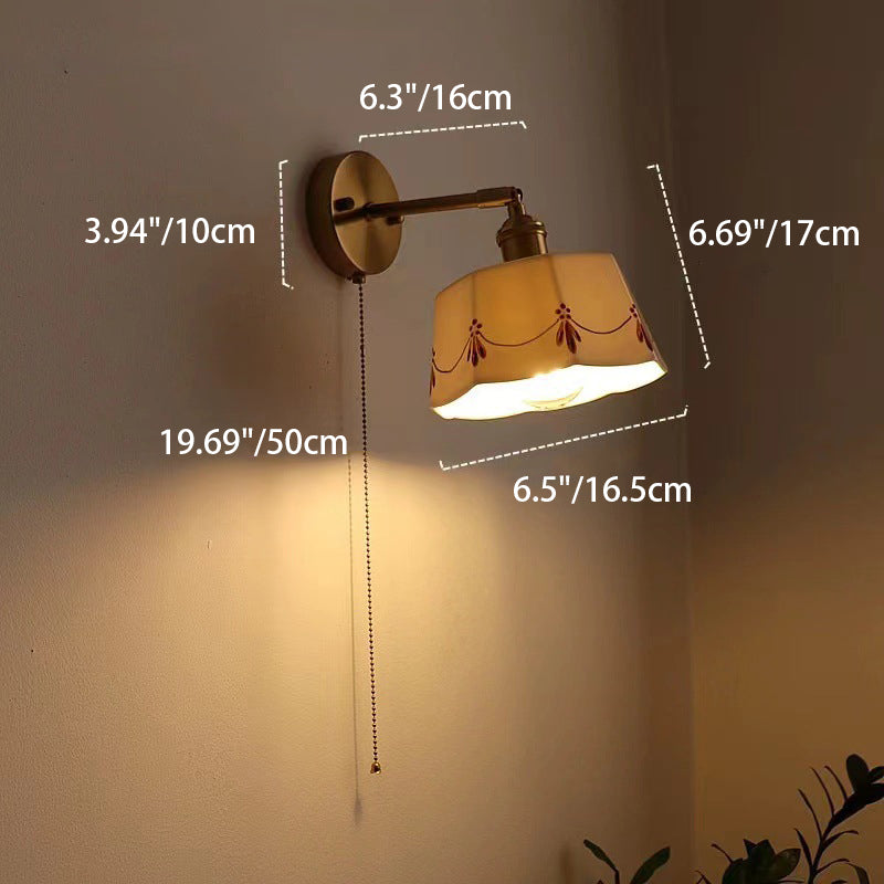 Octagonal Trapezoidal Firework Printed Wall Lamp