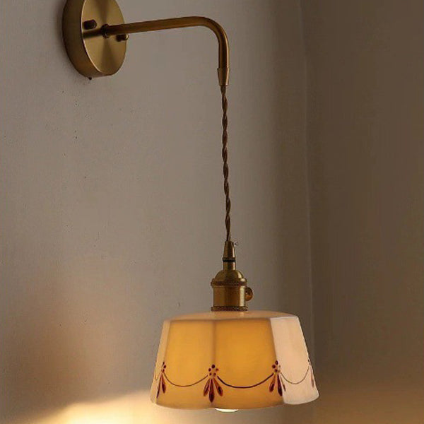 Octagonal Trapezoidal Firework Printed Wall Lamp