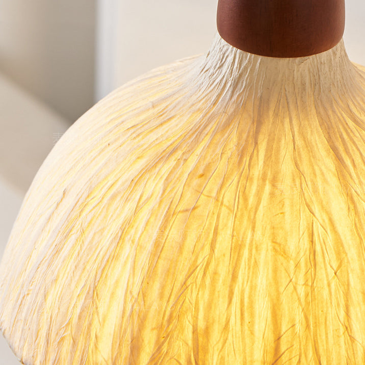 Round Dome Handmade Rice Wall Lamp