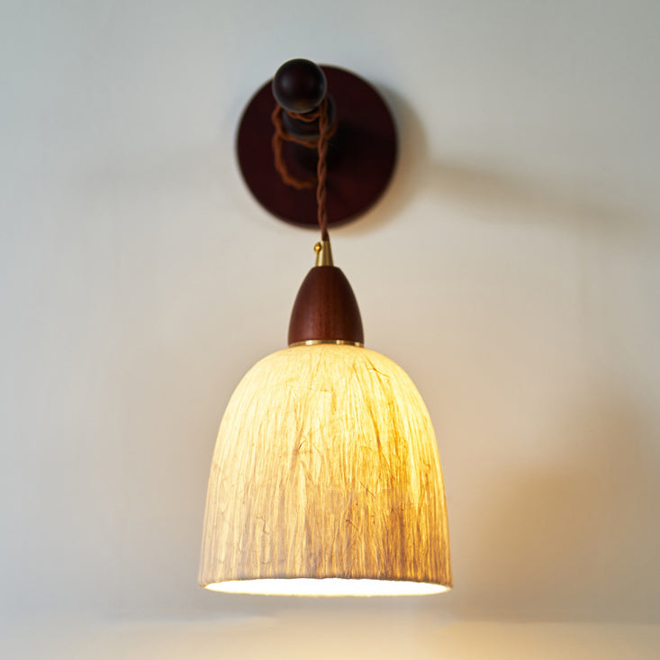 Round Dome Handmade Rice Wall Lamp