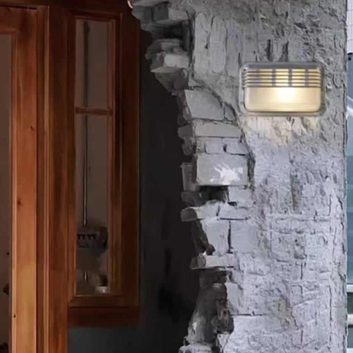 Rectangular Aluminum Glass Living Wall Lamp