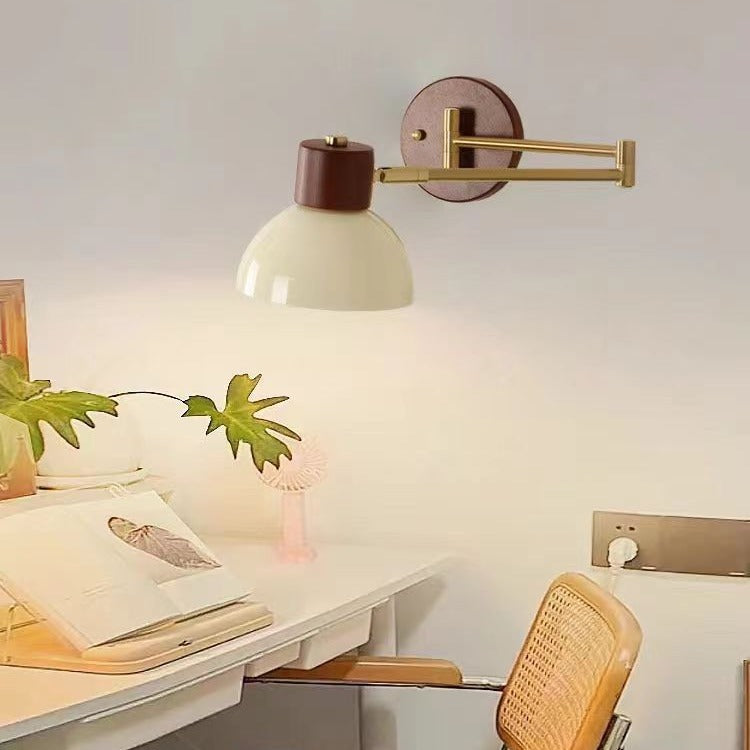 Swingable Globe Cylinder Dome Wall Lamp