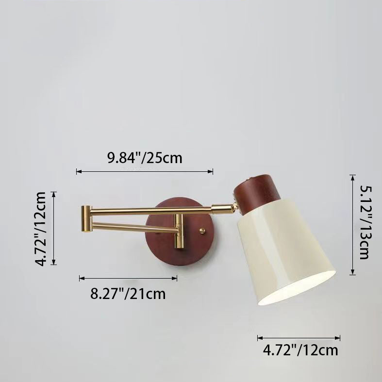 Swingable Globe Cylinder Dome Wall Lamp