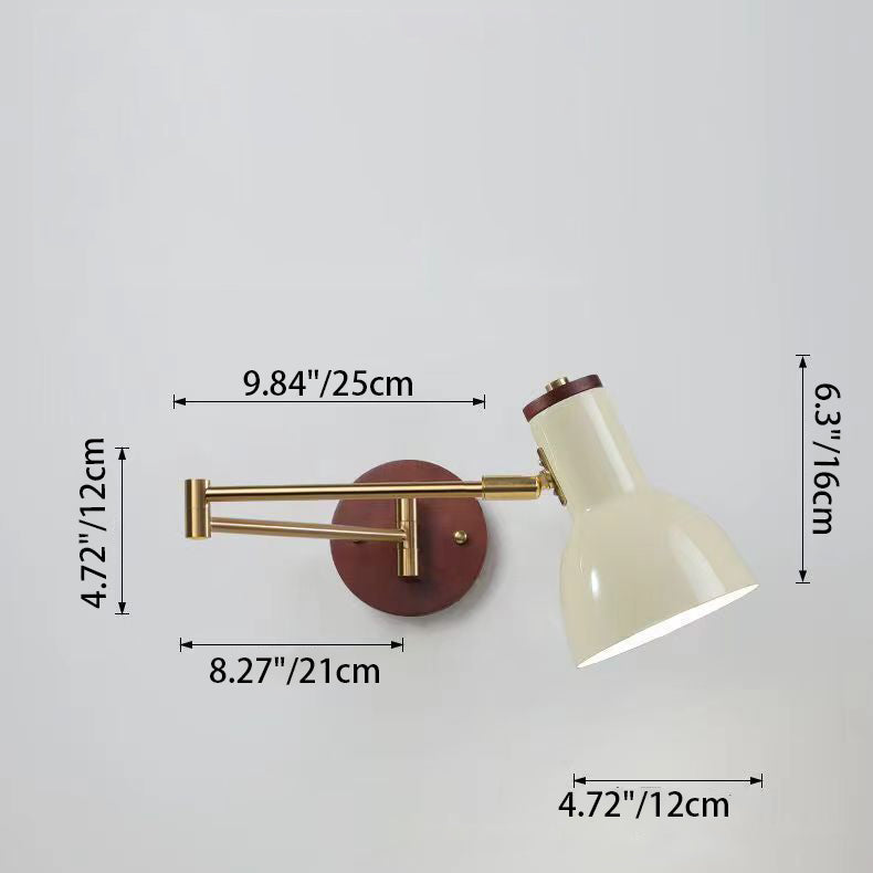 Swingable Globe Cylinder Dome Wall Lamp
