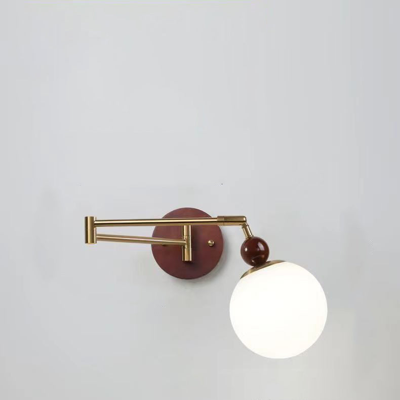 Swingable Globe Cylinder Dome Wall Lamp