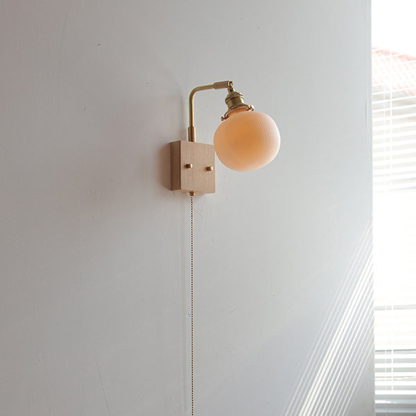 Rotatable Straight Pole Globe Wall Lamp