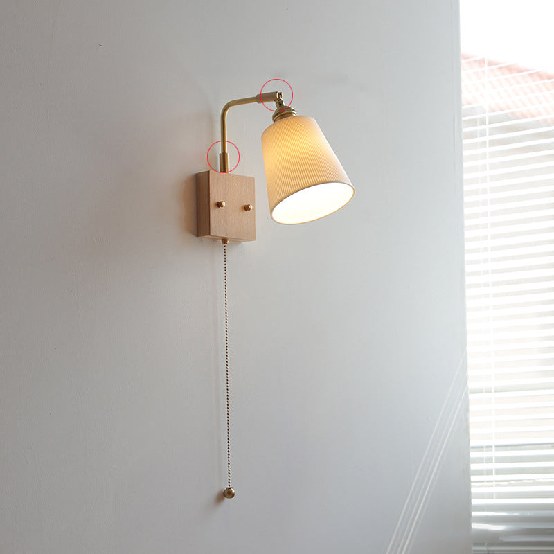 Rotatable Straight Pole Globe Wall Lamp