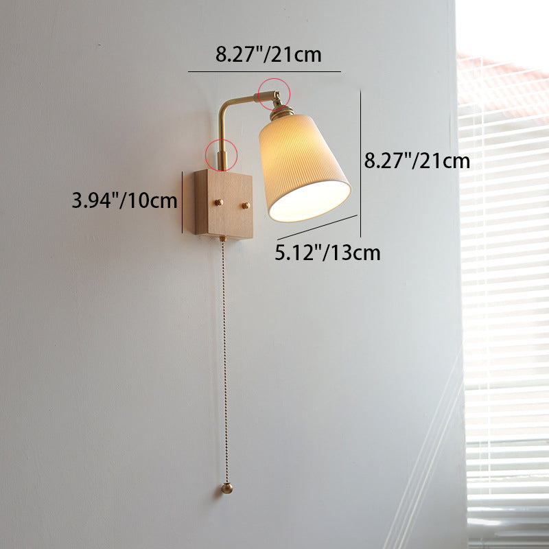 Rotatable Straight Pole Globe Wall Lamp
