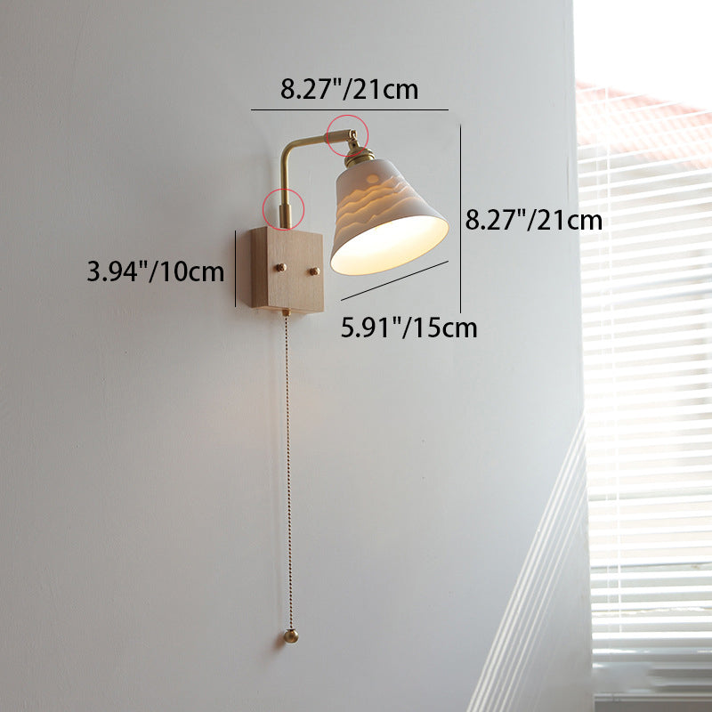 Rotatable Straight Pole Globe Wall Lamp