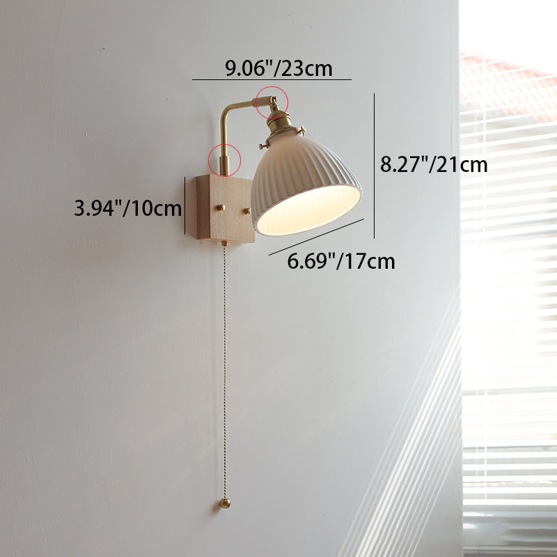 Rotatable Straight Pole Globe Wall Lamp