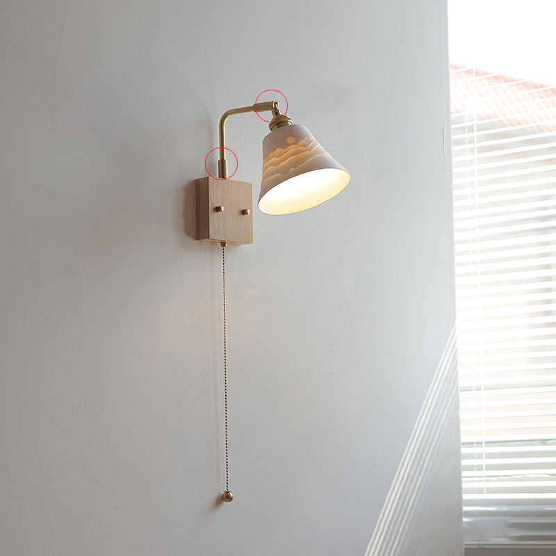 Rotatable Straight Pole Globe Wall Lamp