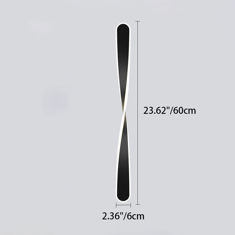 Spiral Twist Long Iron Wall Lamp