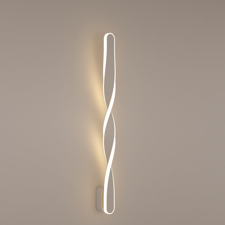 Spiral Twist Long Iron Wall Lamp