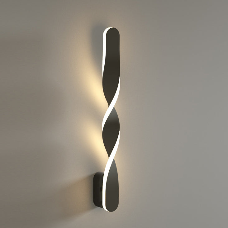 Spiral Twist Long Iron Wall Lamp