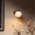 Curved Pole Round Ball Wall Lamp