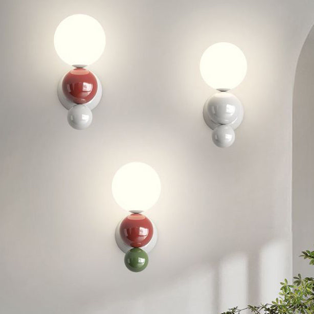 Multi Globe Iron Plastic Wall Lamp