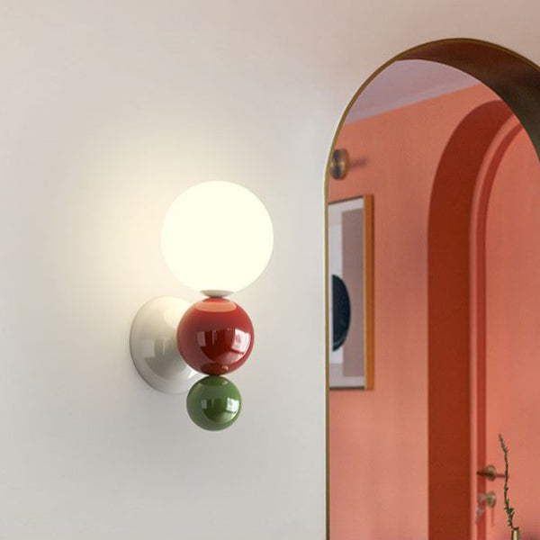 Multi Globe Iron Plastic Wall Lamp