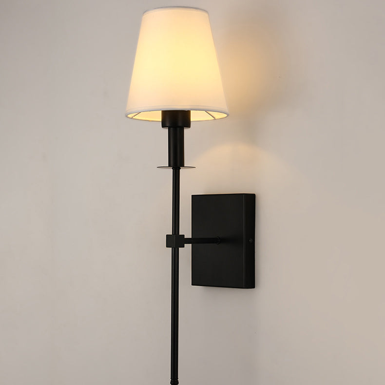 Round Cylinder Trapezoid Fabric Wall Lamp