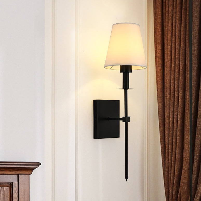 Round Cylinder Trapezoid Fabric Wall Lamp
