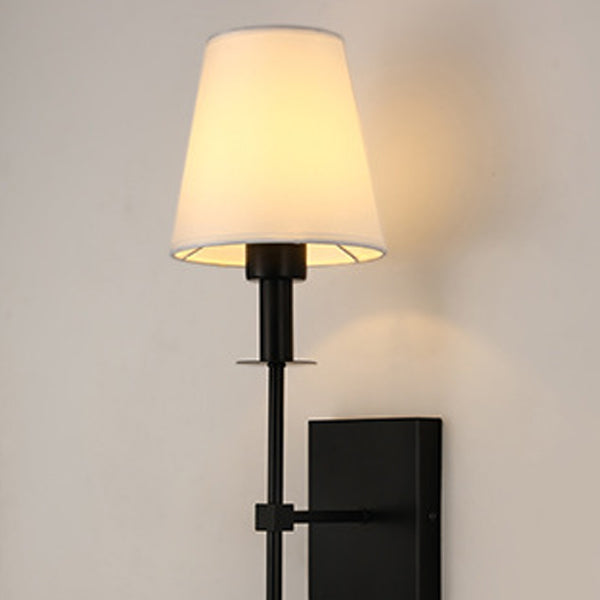 Round Cylinder Trapezoid Fabric Wall Lamp