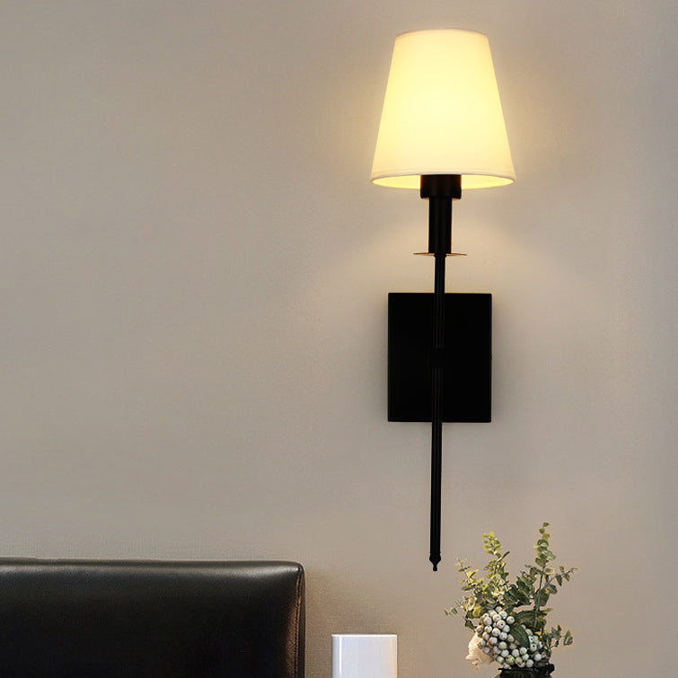 Round Cylinder Trapezoid Fabric Wall Lamp