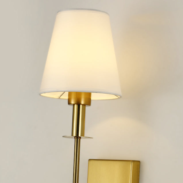 Round Cylinder Trapezoid Fabric Wall Lamp