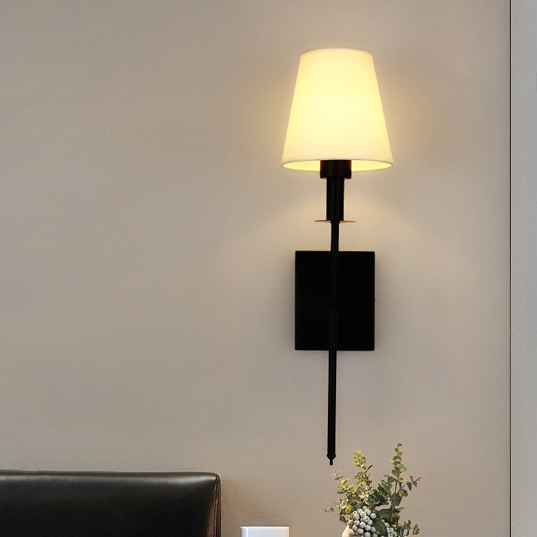 Round Cylinder Trapezoid Fabric Wall Lamp