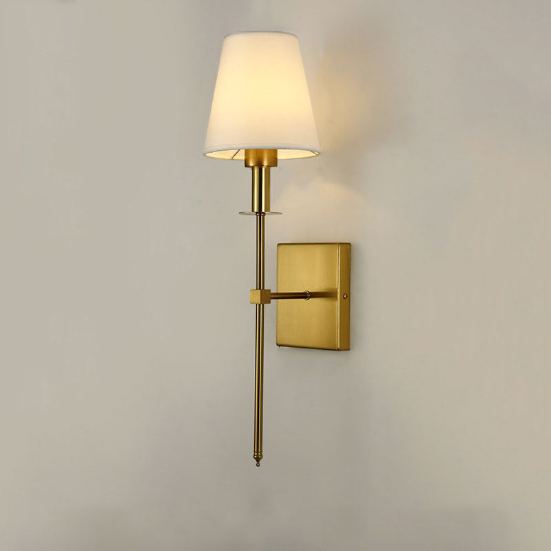 Round Cylinder Trapezoid Fabric Wall Lamp