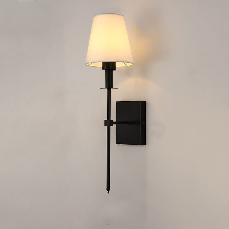 Round Cylinder Trapezoid Fabric Wall Lamp