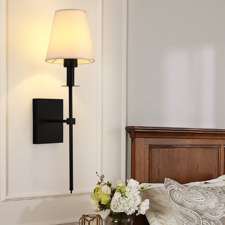 Round Cylinder Trapezoid Fabric Wall Lamp