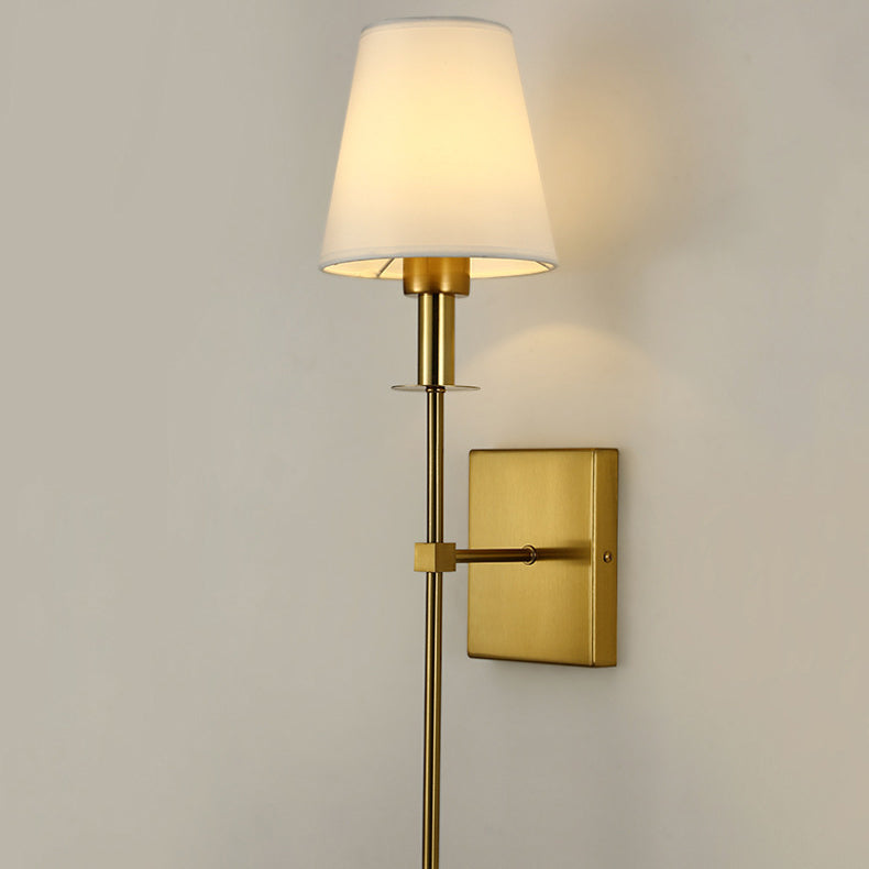 Round Cylinder Trapezoid Fabric Wall Lamp
