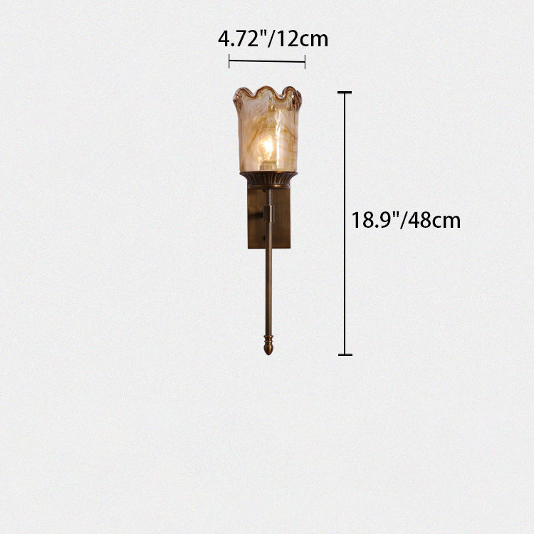 Flower Cup Shape Cylinder Wall Lamp