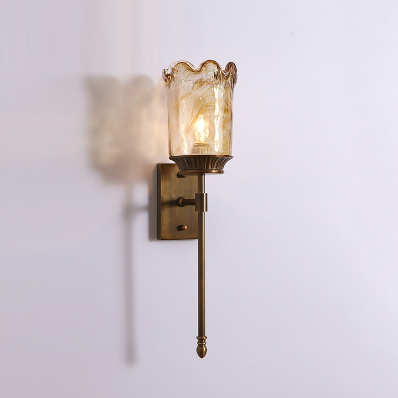 Flower Cup Shape Cylinder Wall Lamp