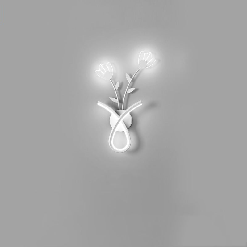 Line Flower Iron Frame Wall Lamp