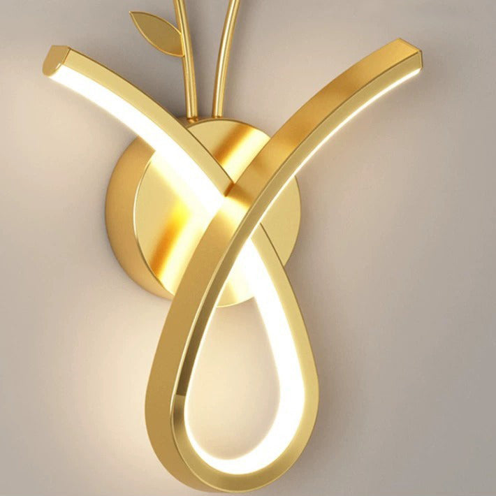 Line Flower Iron Frame Wall Lamp