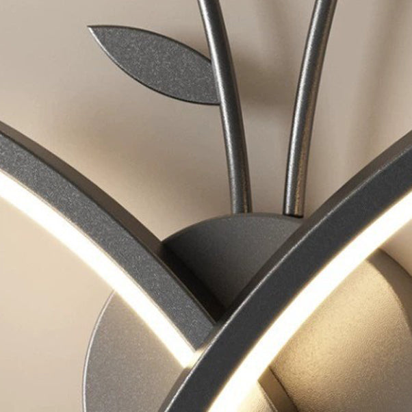 Line Flower Iron Frame Wall Lamp