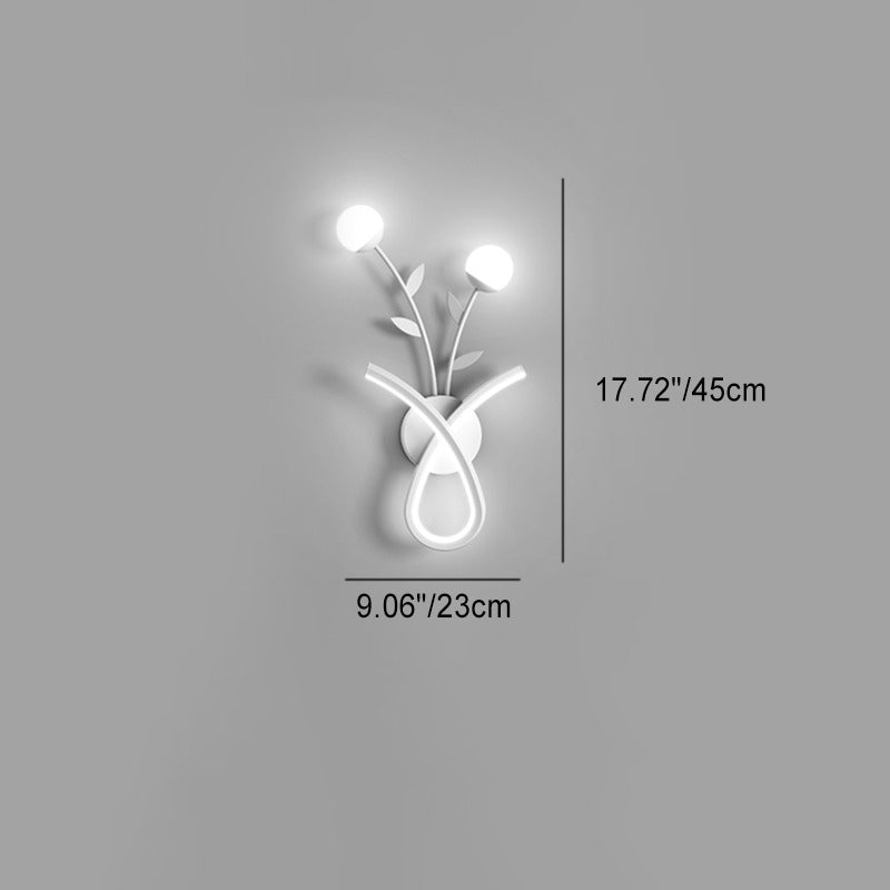 Line Flower Iron Frame Wall Lamp